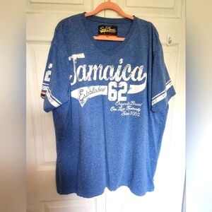 Men's Surf Classic "Jamaica" Plus  Size Baseball's Tee - Size 3x